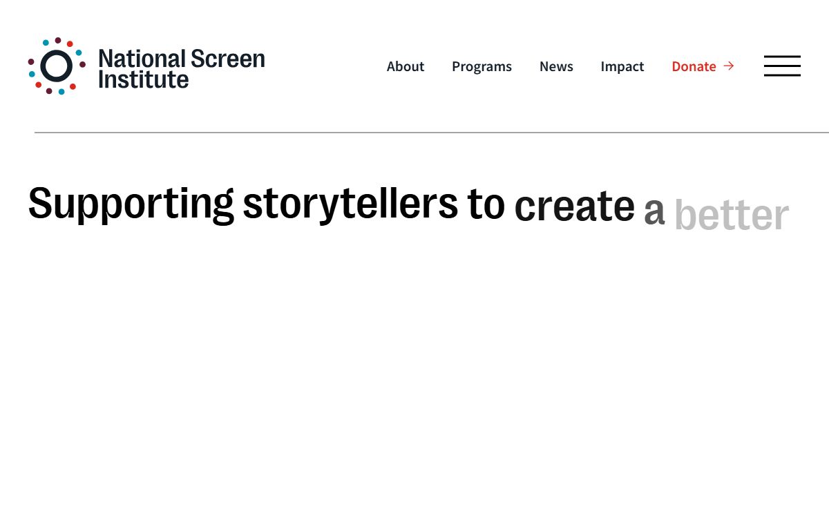 National Screen Institute | Supporting storytellers to create a better world. | National Screen Institute