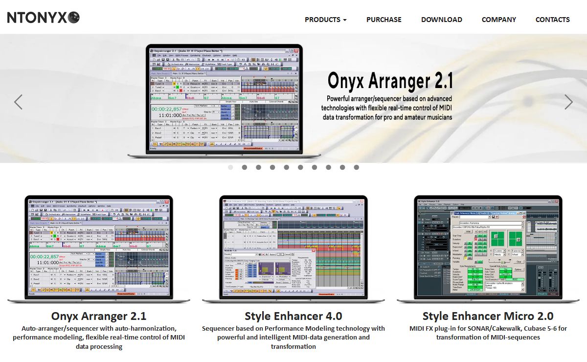 NTONYX. Intelligent Music Software.