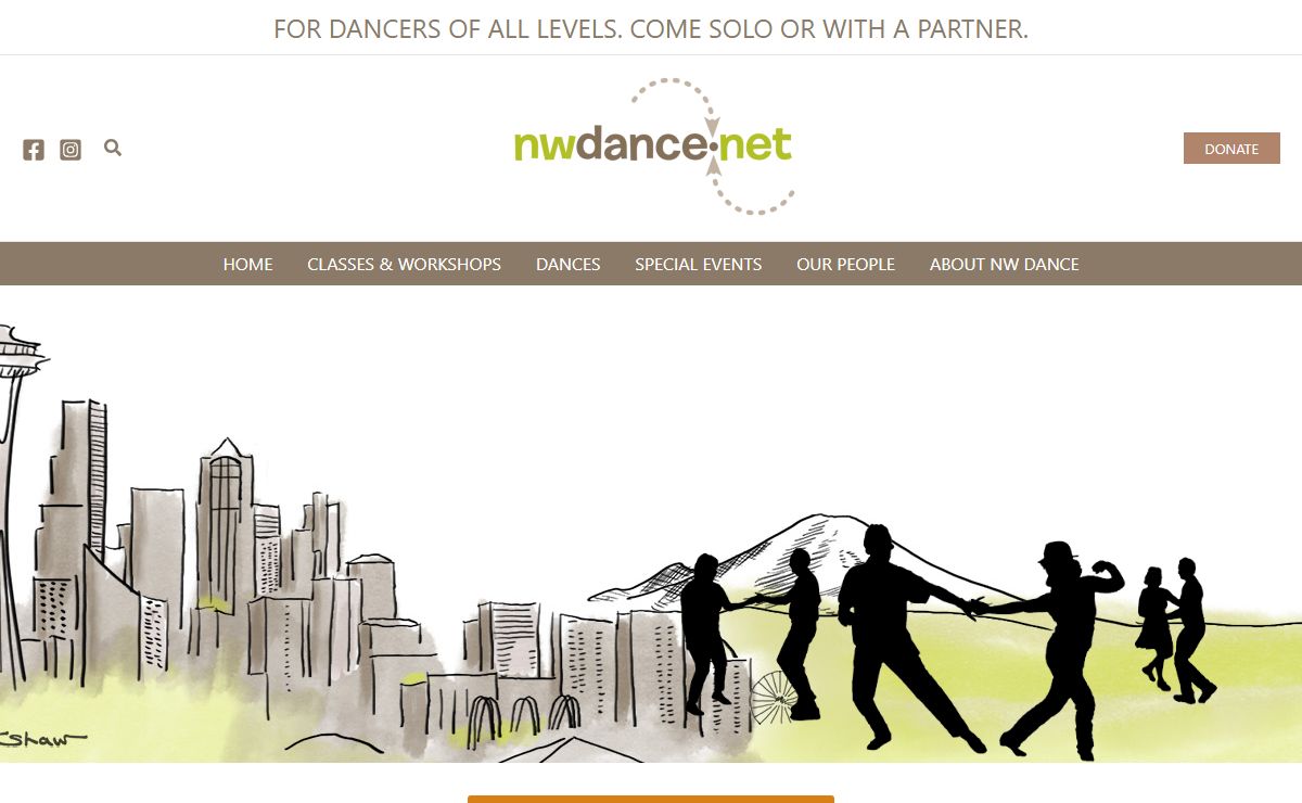 NW Dance – For dancers of all levels. Come solo or with a partner.