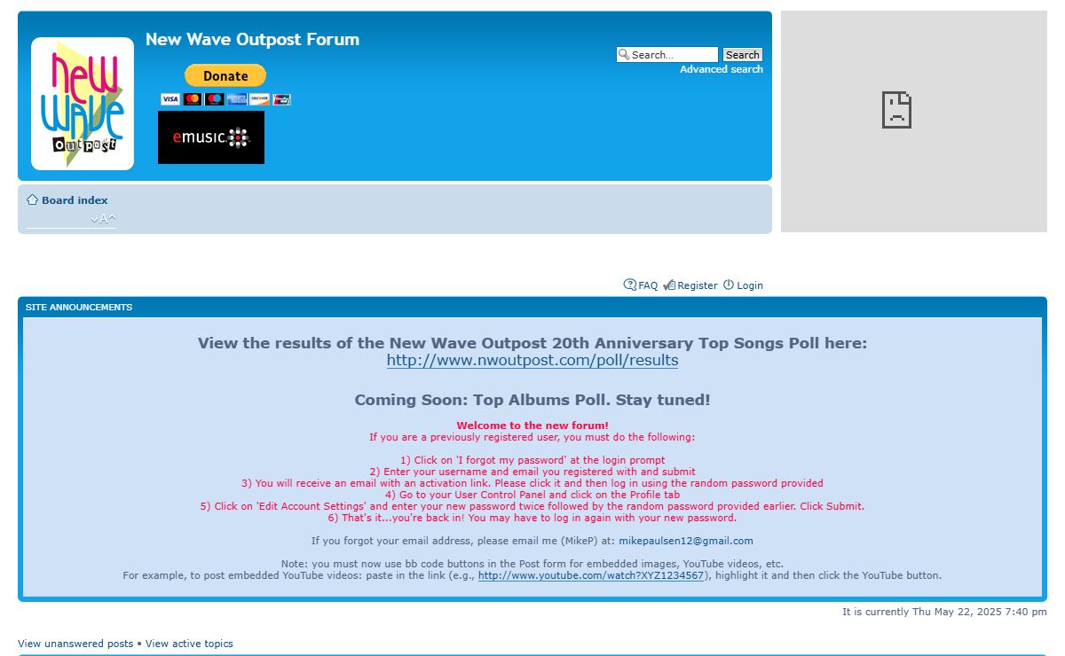 New Wave Outpost Forum • Index page
