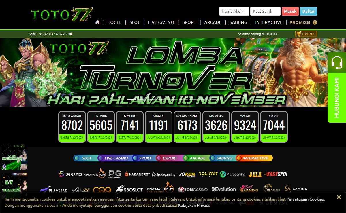 TOTO77 - SITUS SLOT ONLINE TERBAIK DAN RESMI