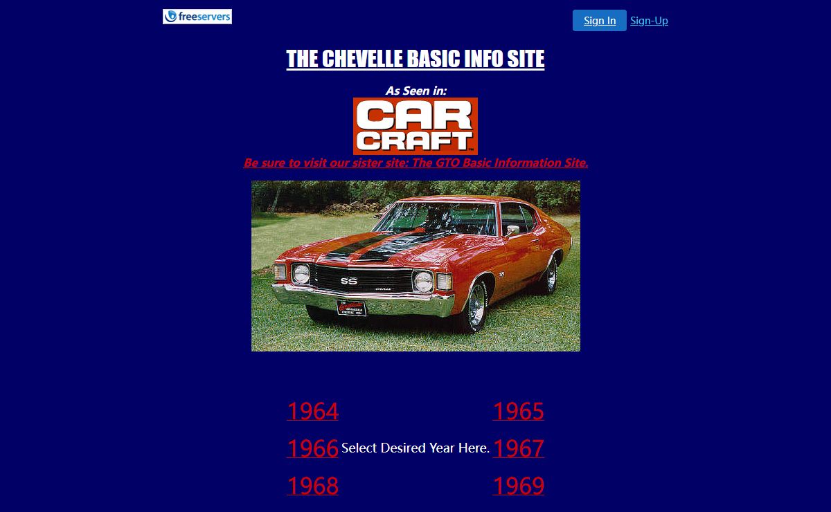 THE CHEVELLE BASIC INFORMATION SITE