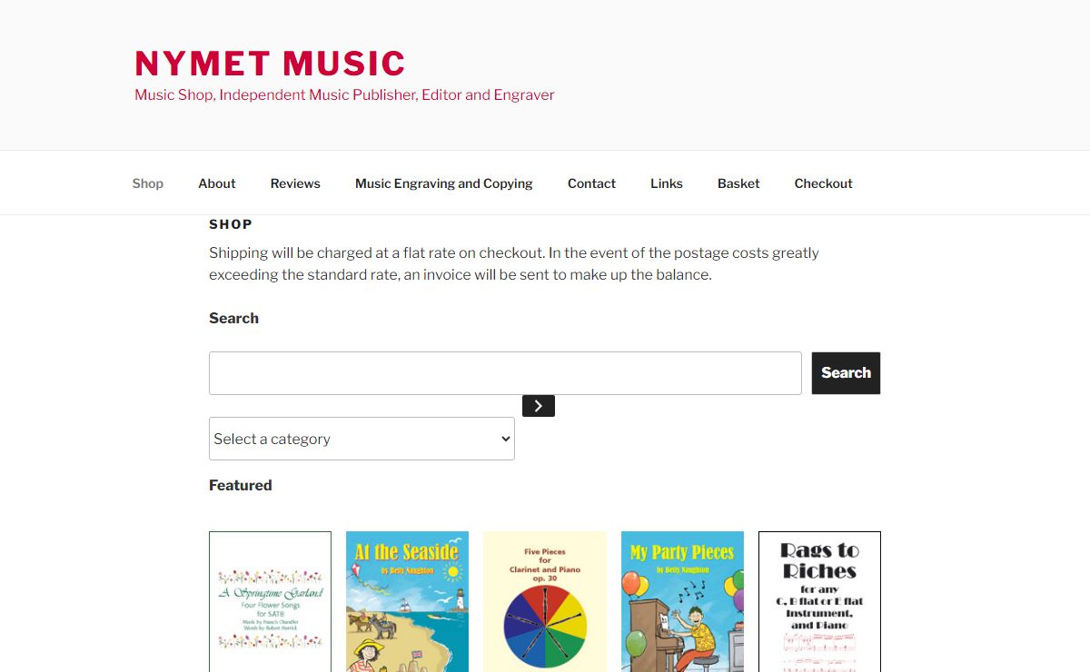 Nymet Music – Music Shop, Independent Music Publisher, Editor and Engraver