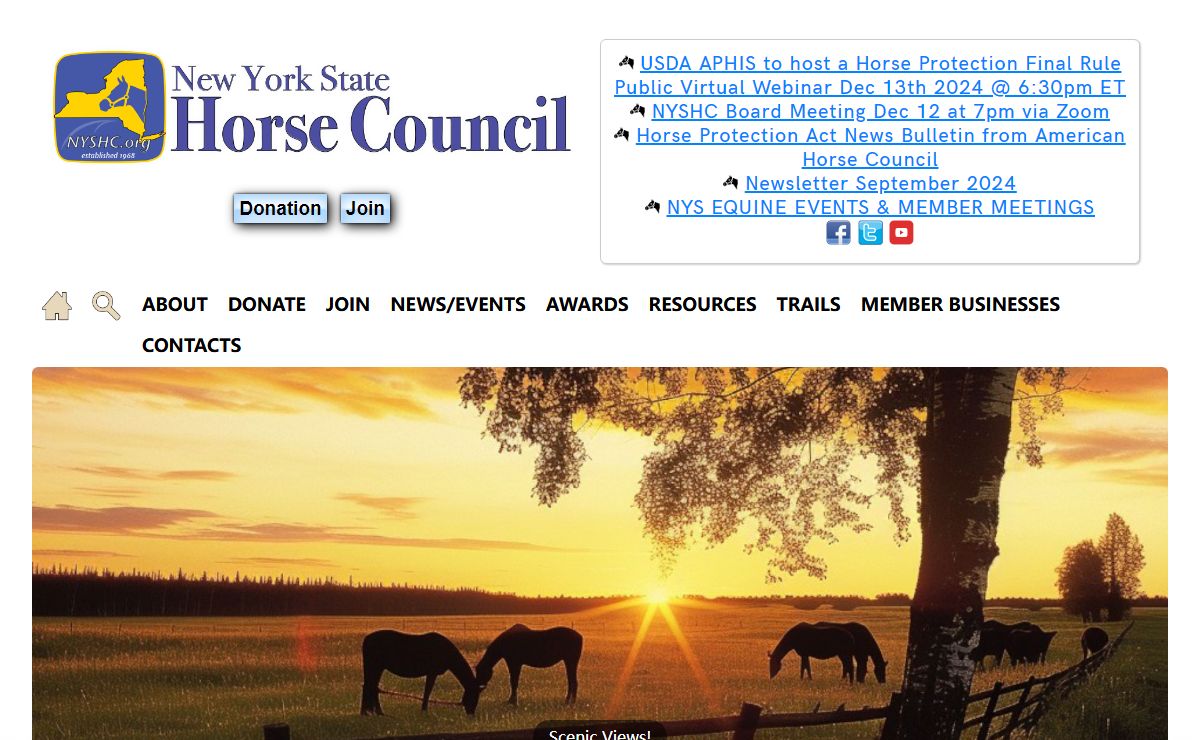 New York State Horse Council ...NYSCH .... preservation of a future for horses!