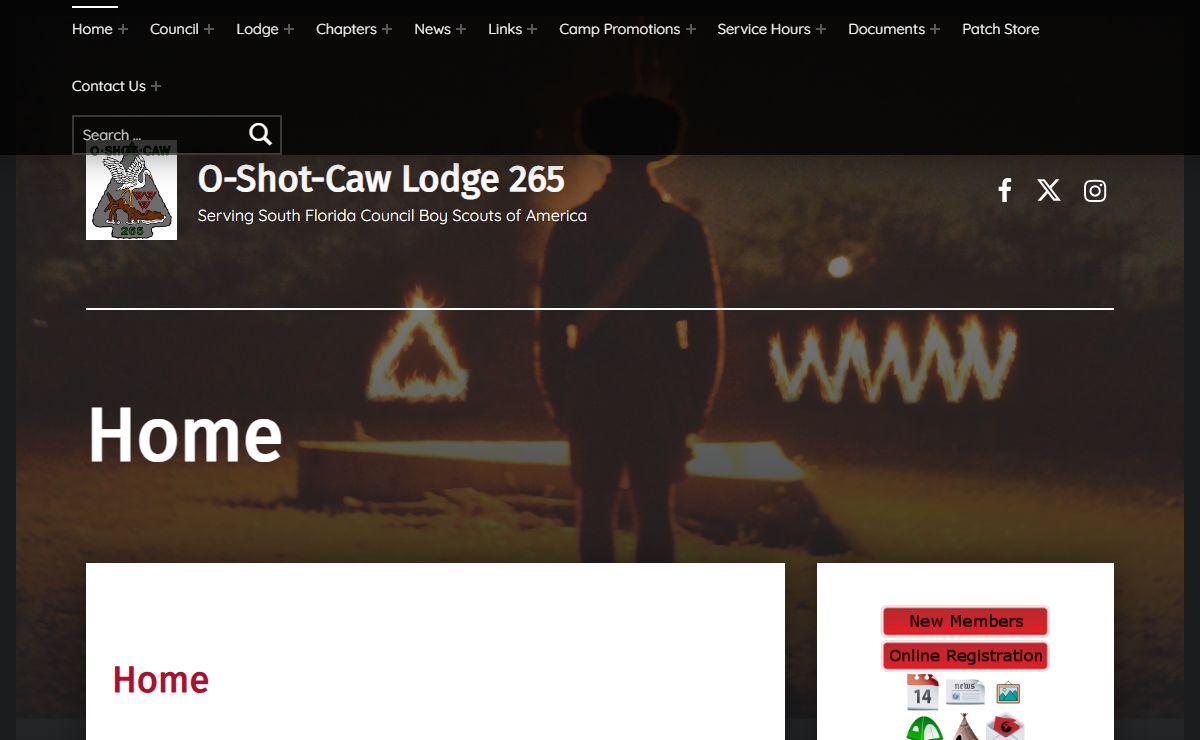 O-Shot-Caw Lodge 265 – Serving South Florida Council Boy Scouts of America