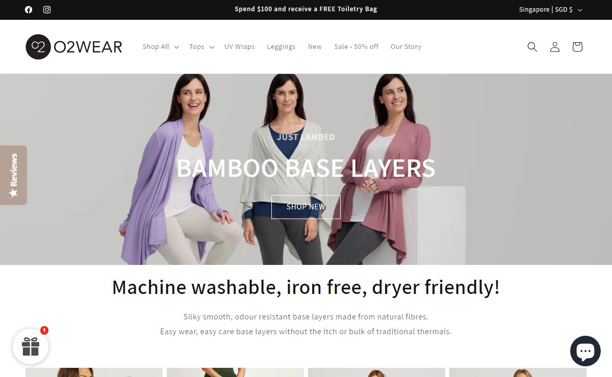 O2wear Bamboo Clothing