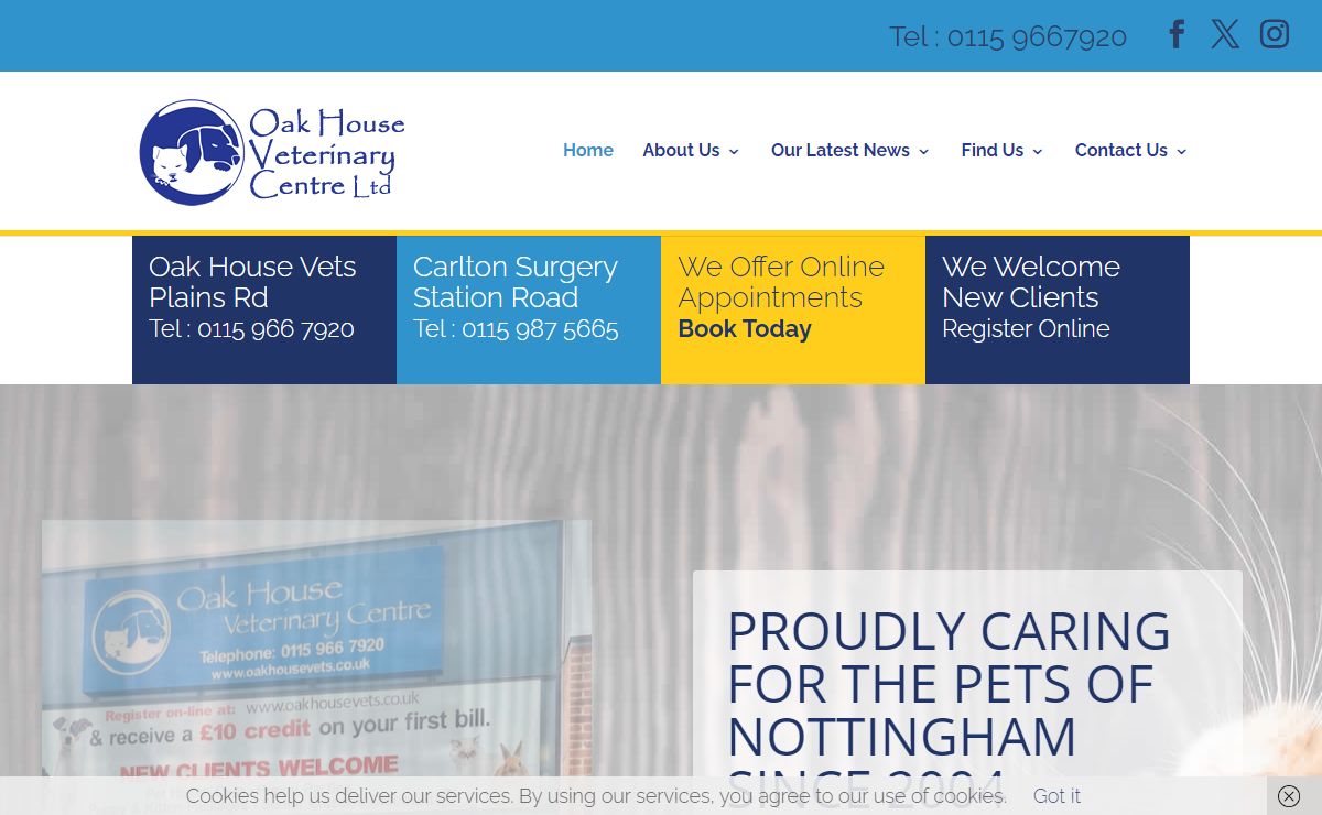 Vet Nottingham and Arnold, Carlton | Oak House Vets