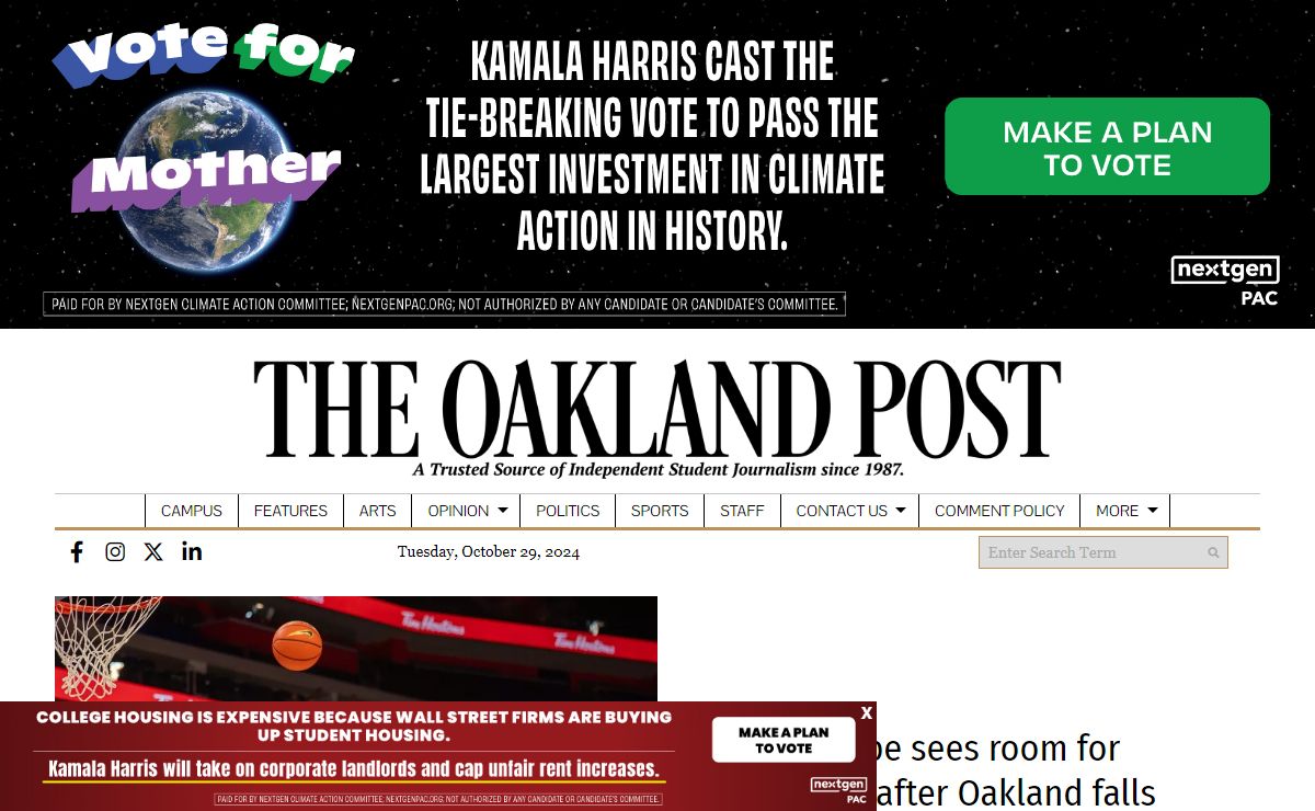 The Oakland Post – A Trusted Source of Independent Student Journalism since 1987.