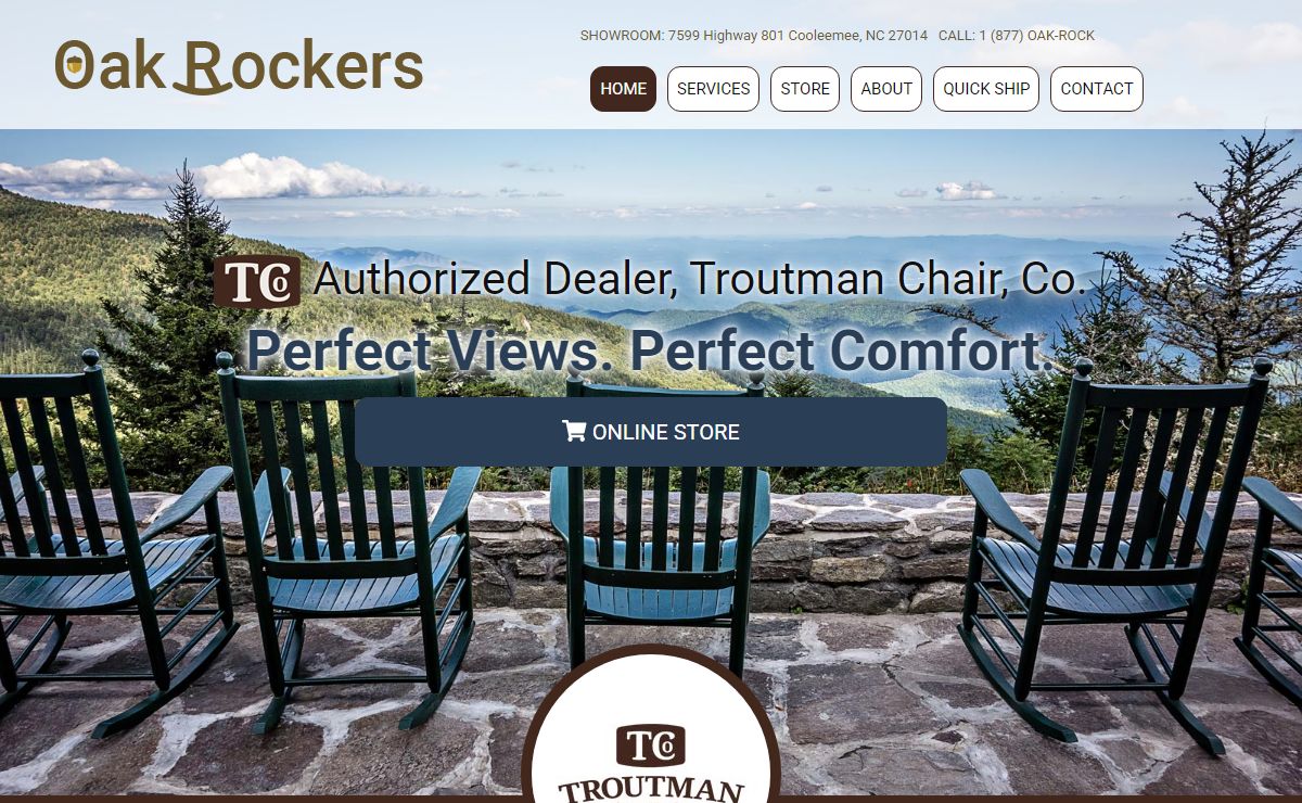 Oak Rockers | Troutman Chairs Online Dealer