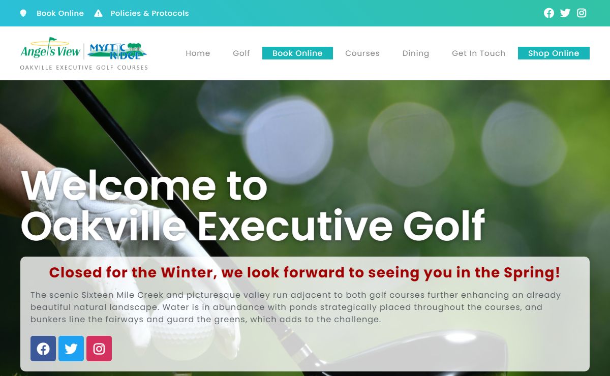 Oakville Executive Golf Courses | Angel's View | Mystic Ridge