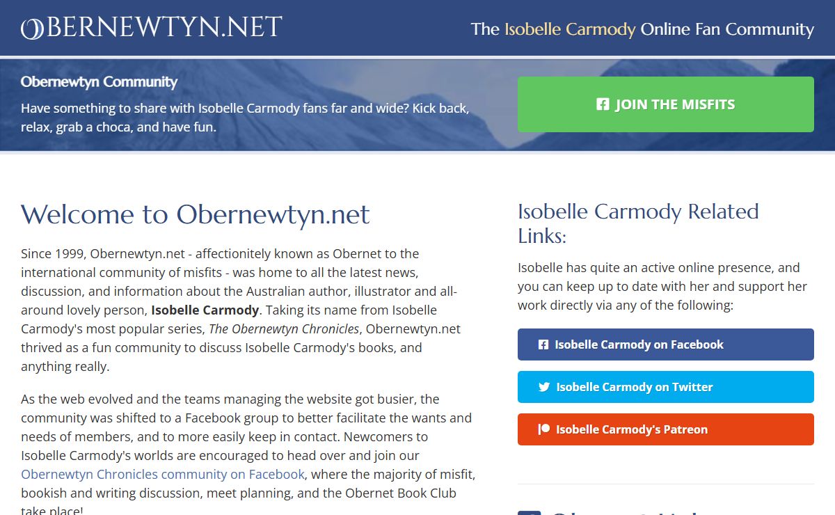 Obernewtyn.net, the Isobelle Carmody Fansite