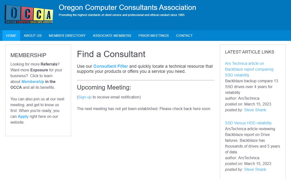 Find a Consultant | Oregon Computer Consultants Association
