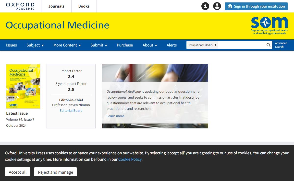 Occupational Medicine | Oxford Academic