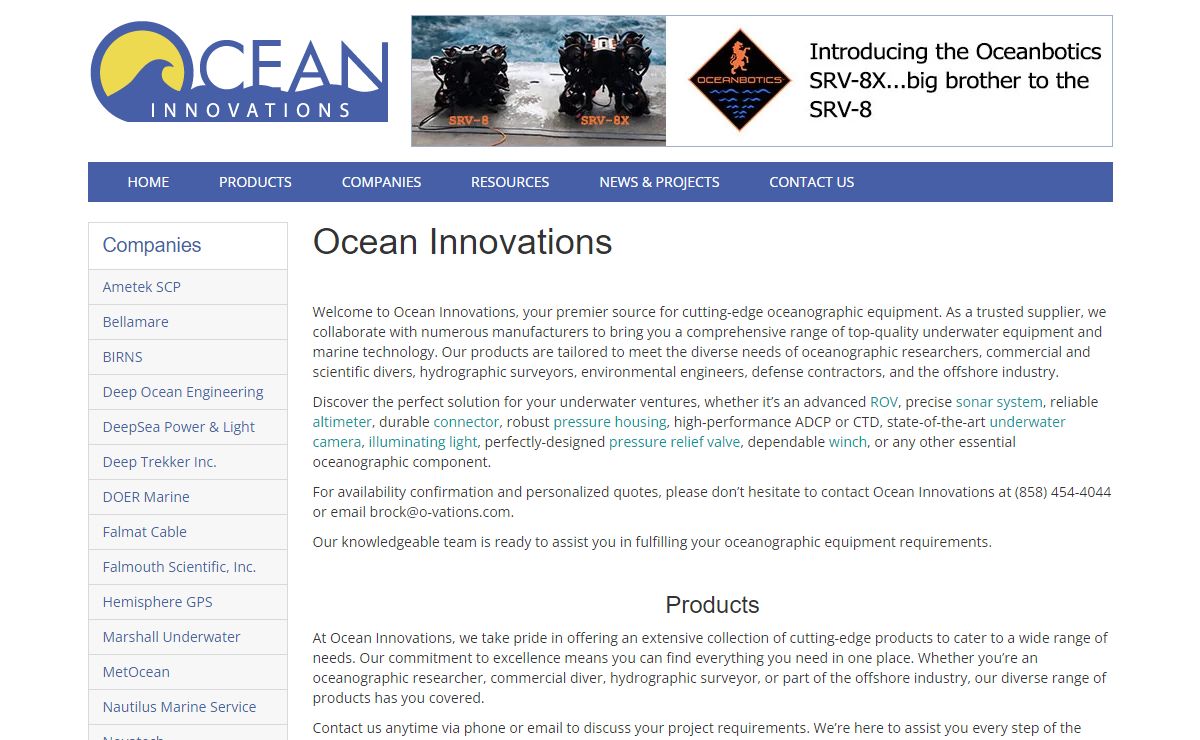 Ocean Innovations - Oceanographic Equipment Supplier