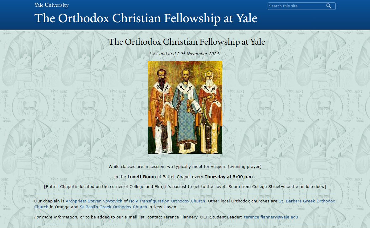 home | The Orthodox Christian Fellowship at Yale