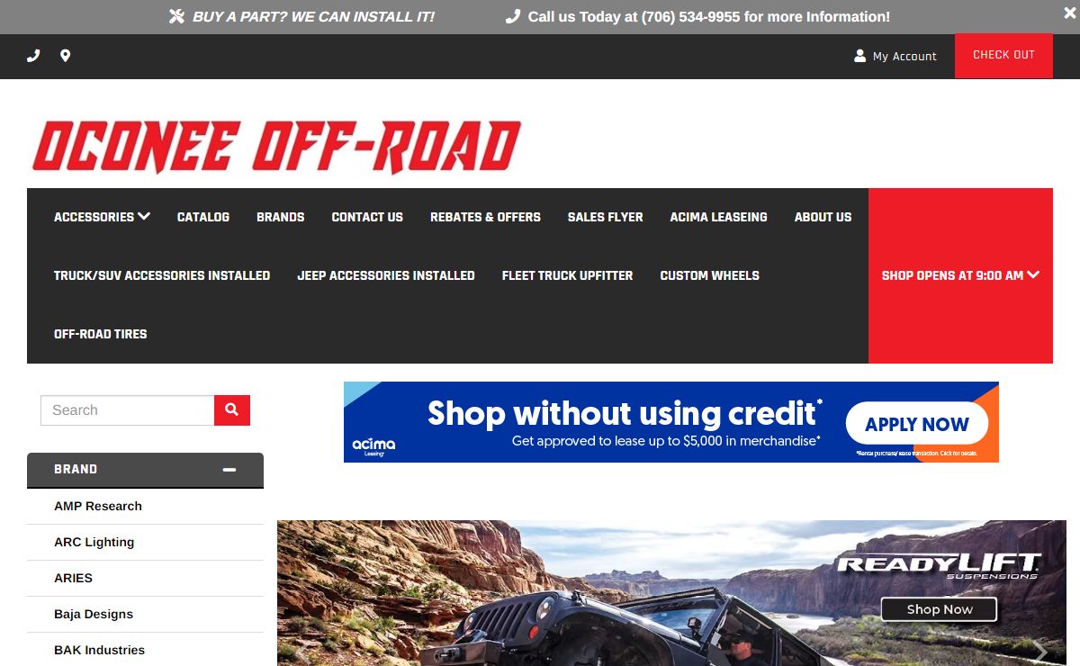 Oconee Off-Road Jeep and Truck Wheels Tires Lift Kits