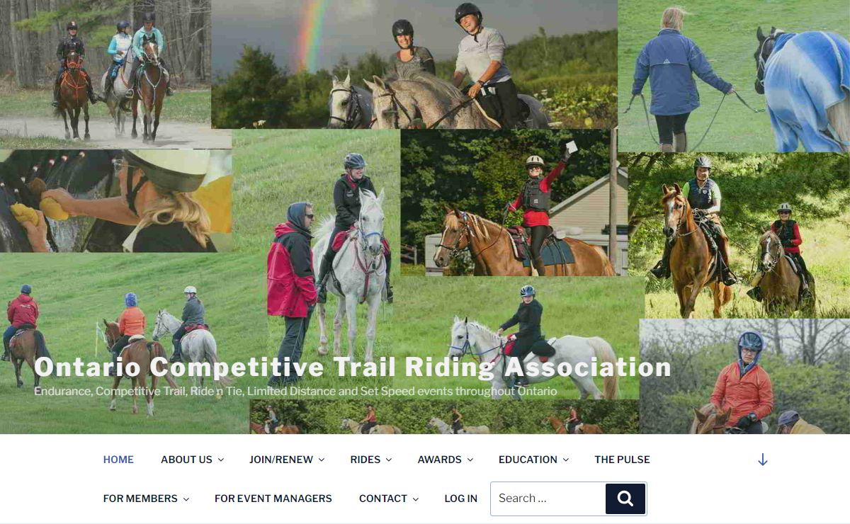 Ontario Competitive Trail Riding Association – Endurance, Competitive Trail, Ride n Tie, Limited Distance and Set Speed events throughout Ontario