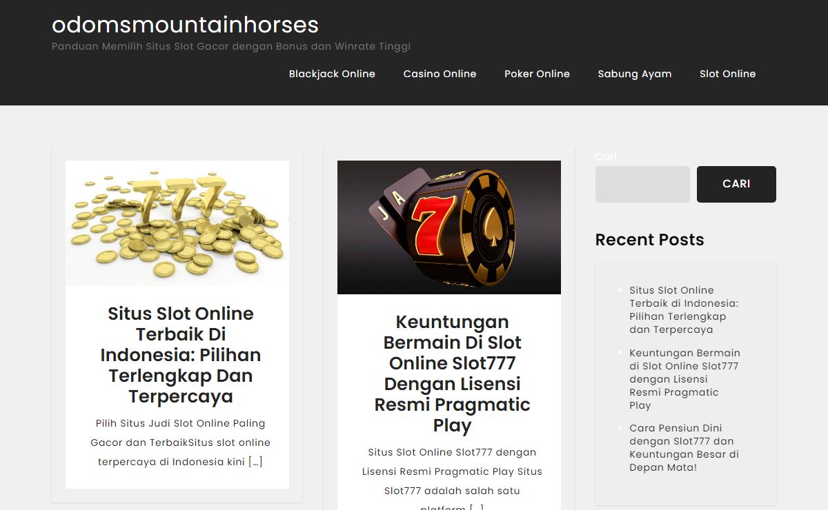 odomsmountainhorses - Panduan Memilih Situs Slot Gacor dengan Bonus dan Winrate Tinggi