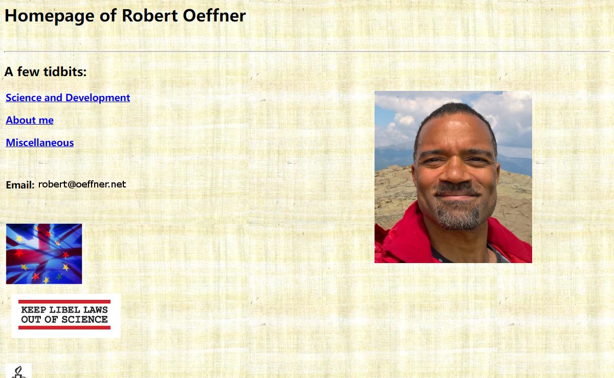 Robert Oeffner: Homepage