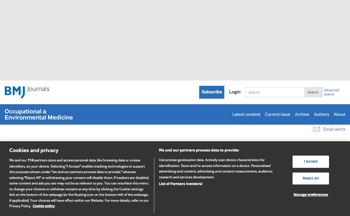 Homepage | Occupational and Environmental Medicine (OEM)