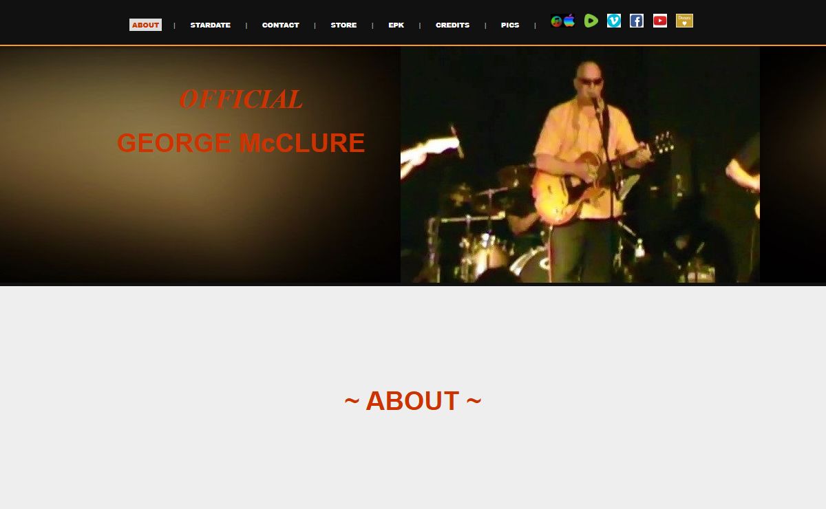 Official George McClure - Writer Showman