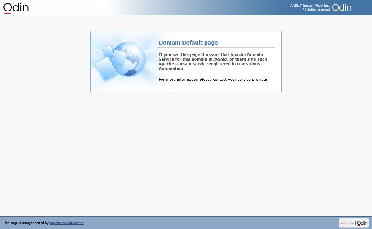 Operations Automation Default Page