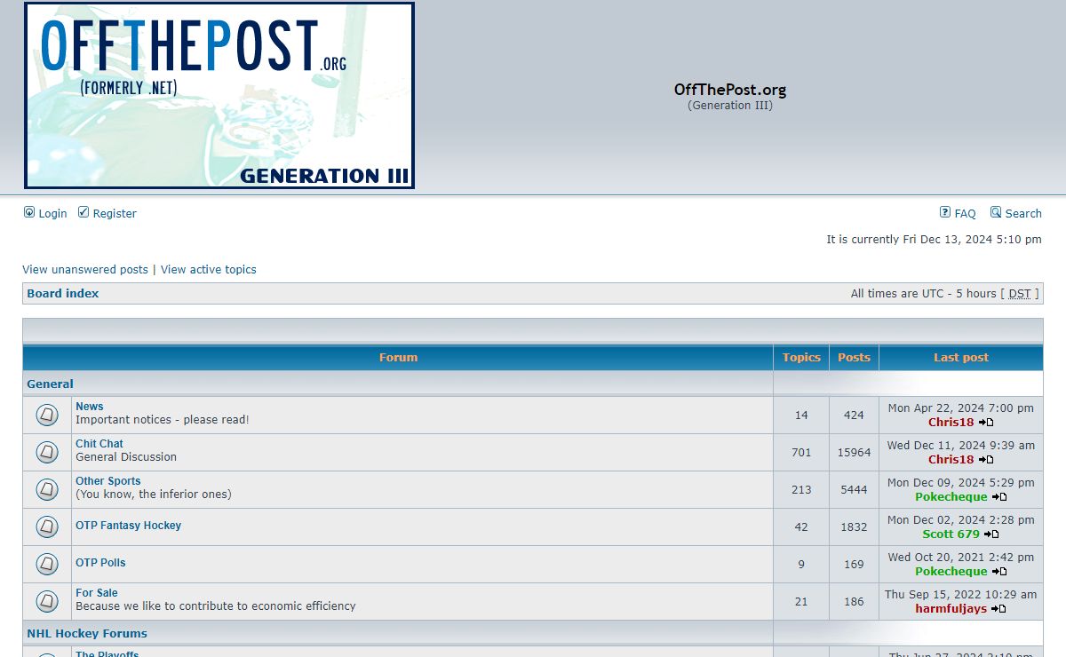 OffThePost.org • Index page
