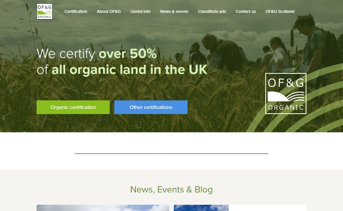 Organic Certification, News, Classified ads, Useful information | OF&G