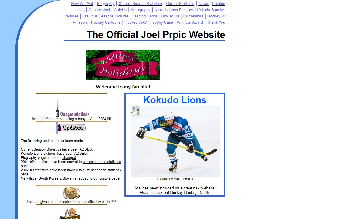 The Official Joel Prpic Website