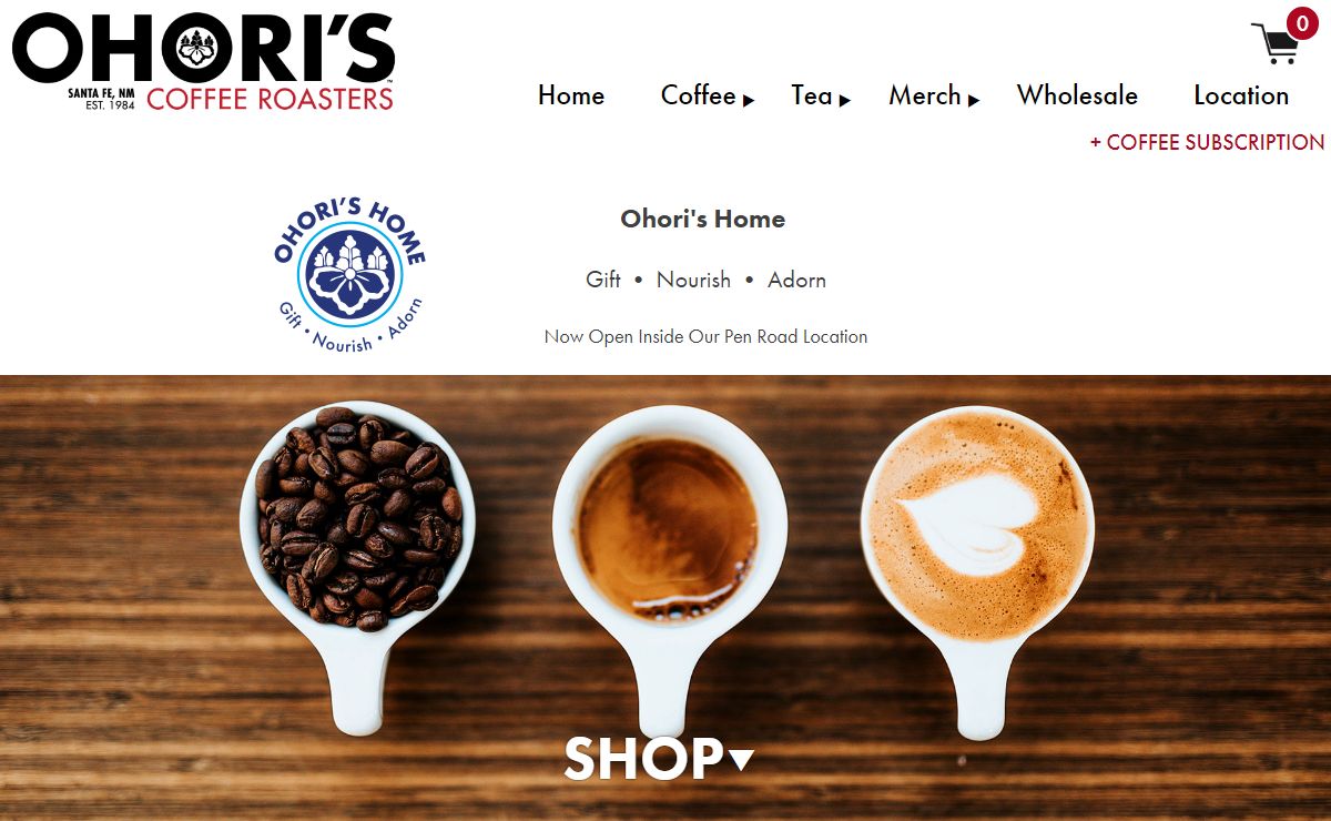 Santa Fe coffee roaster Ohoris coffee shop