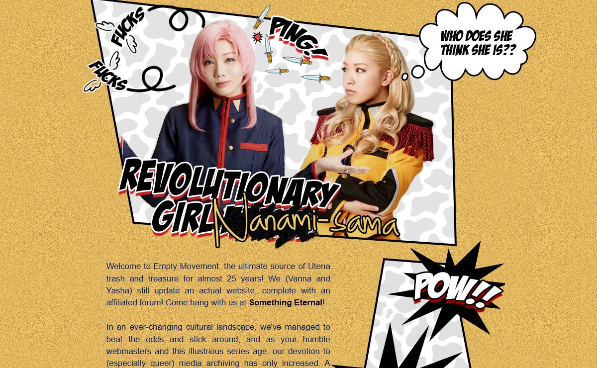 Empty Movement: Revolutionary Girl Utena's home on the internet