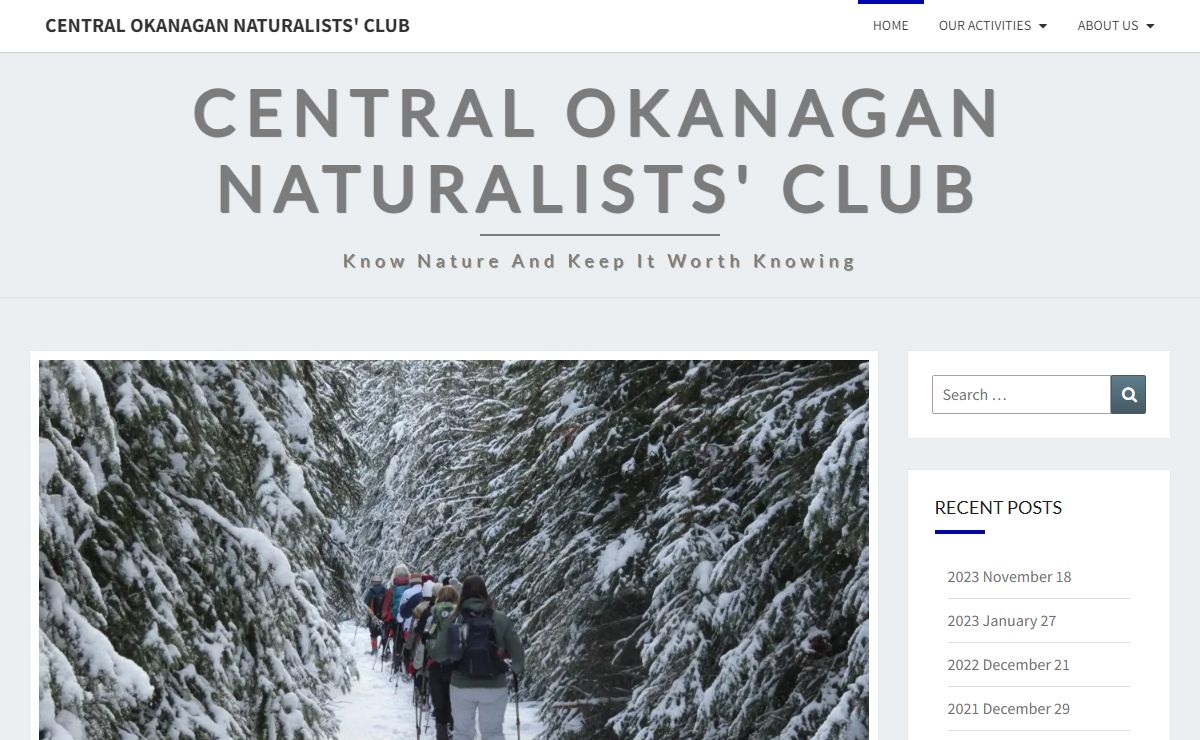 Central Okanagan Naturalists' Club – Know Nature and Keep It Worth Knowing