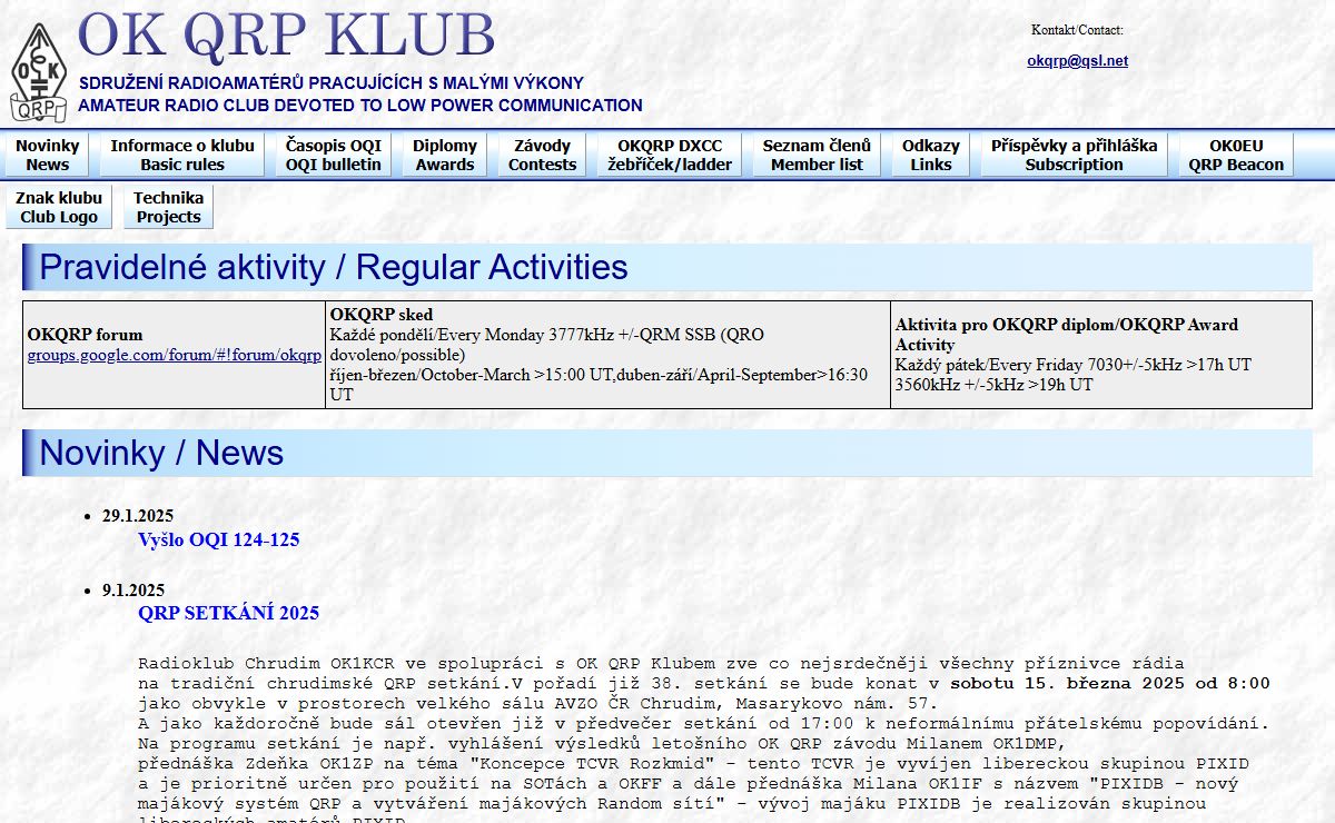 OK QRP KLUB :: Novinky