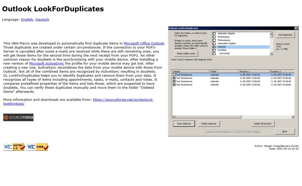 OL LookForDuplicates