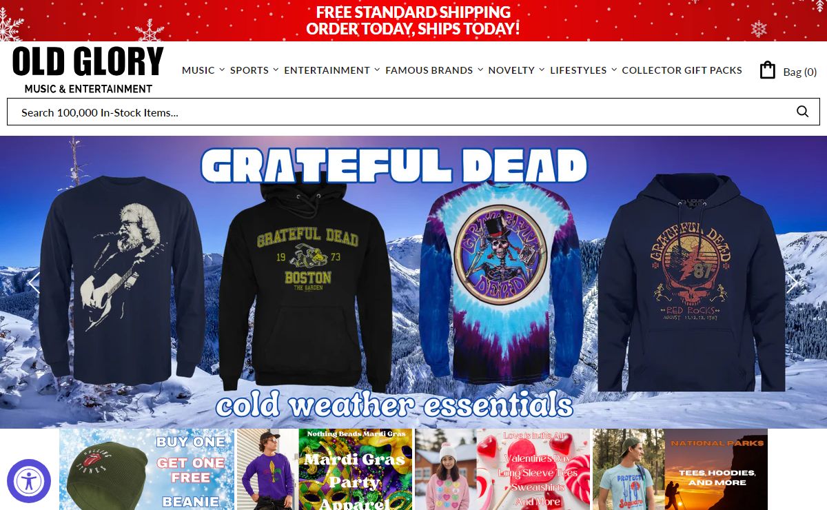 Music & Entertainment T-Shirts, Hoodies, Hats & Gifts | Old Glory