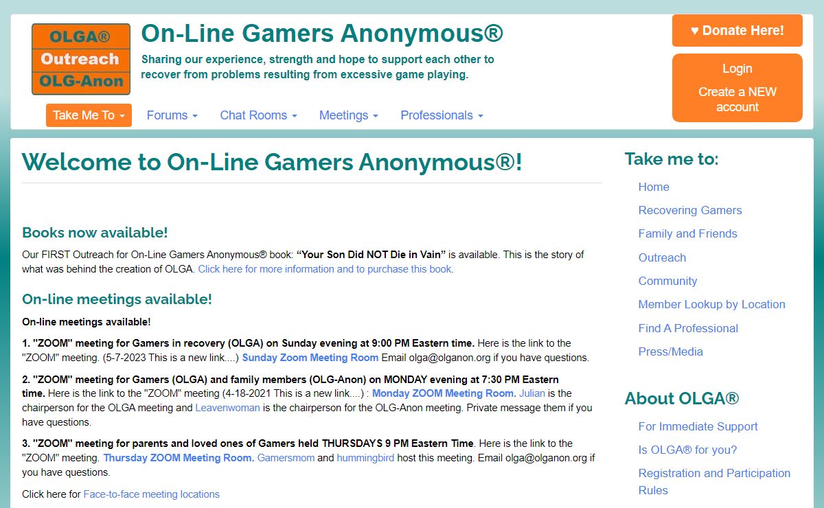 Welcome to On-Line Gamers Anonymous®! | On-line Gamers Anonymous&reg;