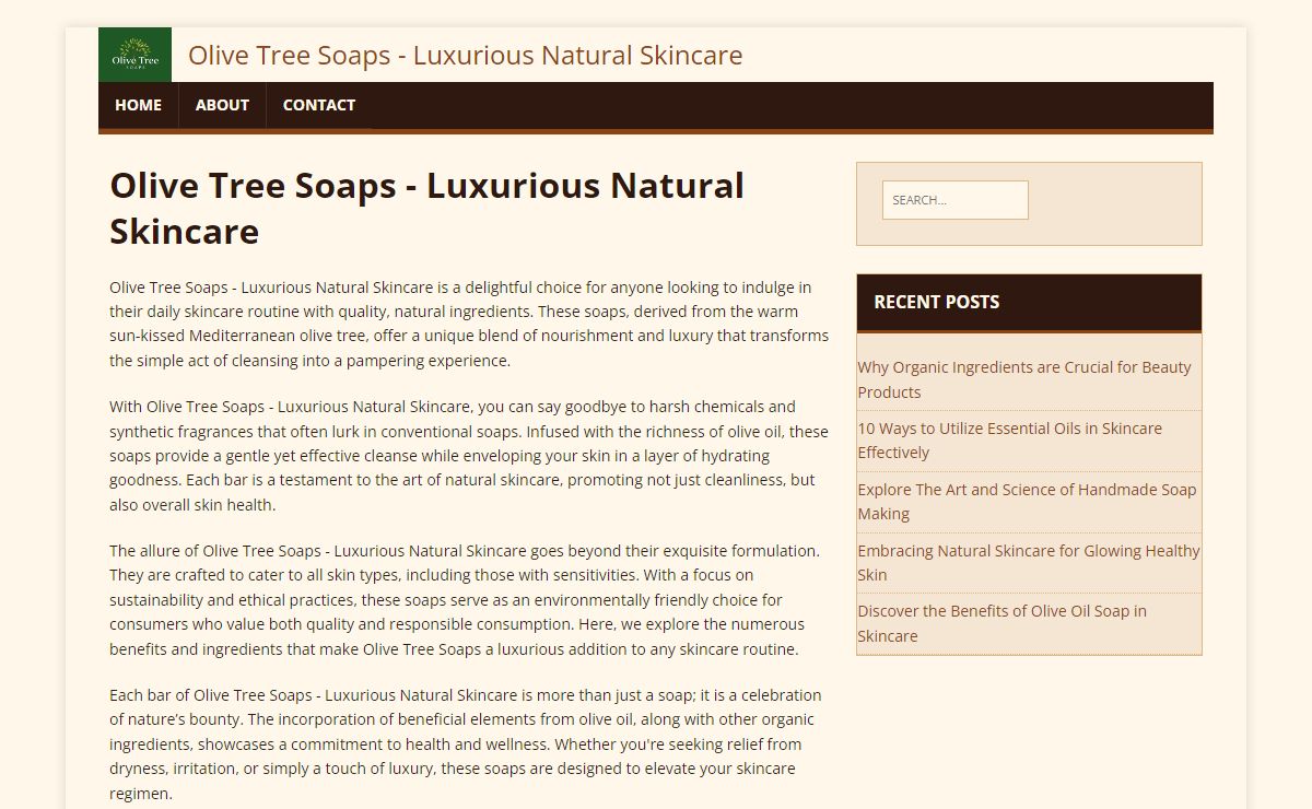 Olive Tree Soaps - Luxurious Natural Skincare
