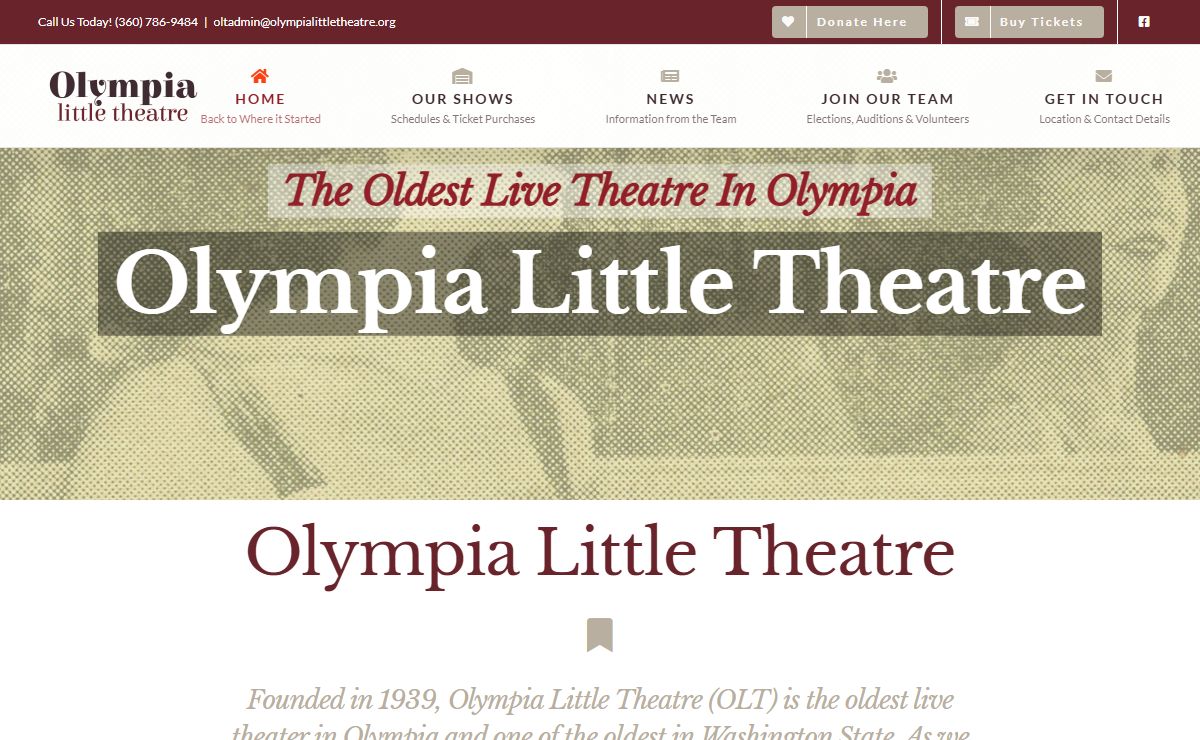 Olympia Little Theatre – Olympia’s oldest live theatre