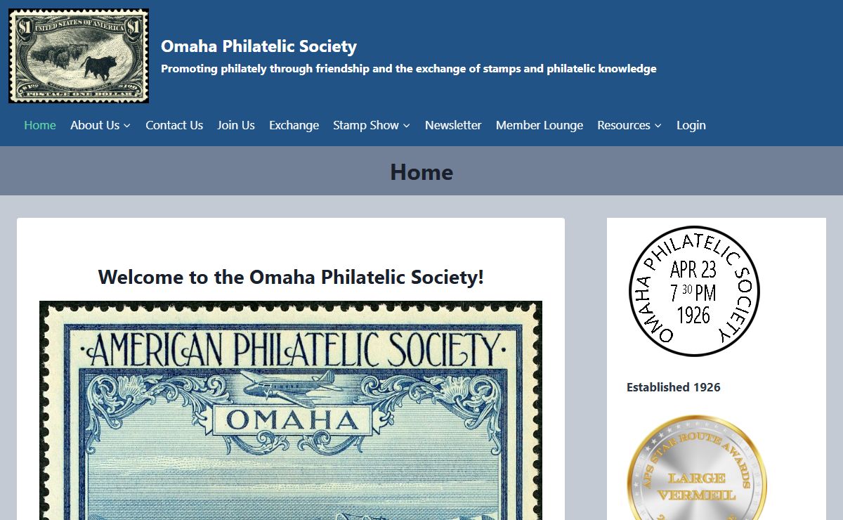 Home - Omaha Philatelic Society