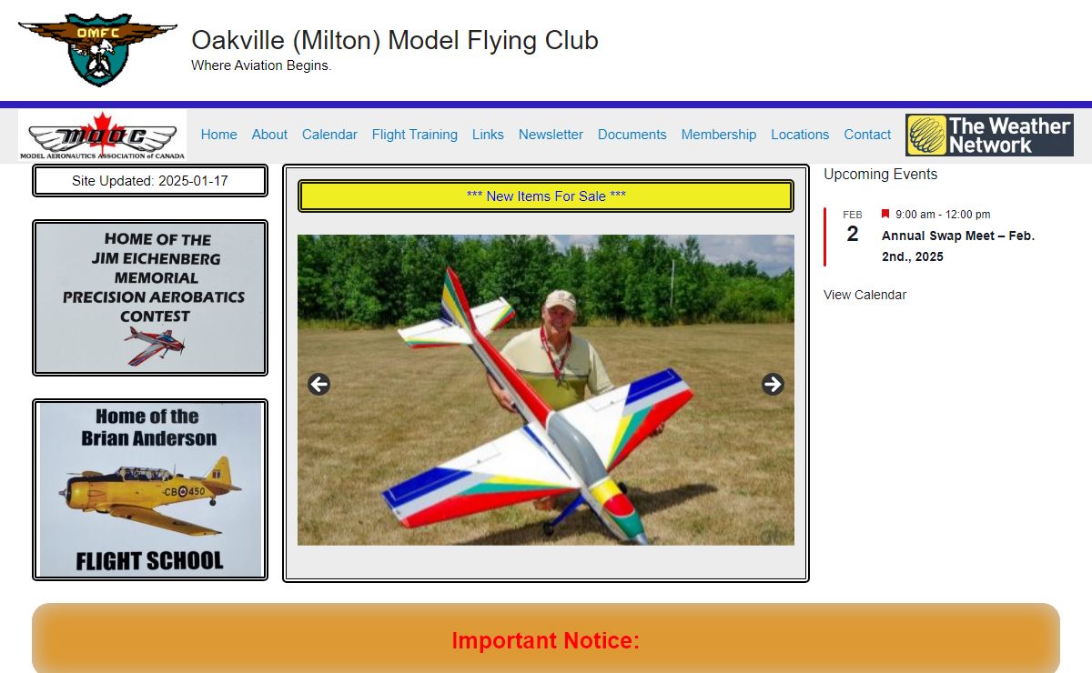 Oakville (Milton) Model Flying Club – Where Aviation Begins.