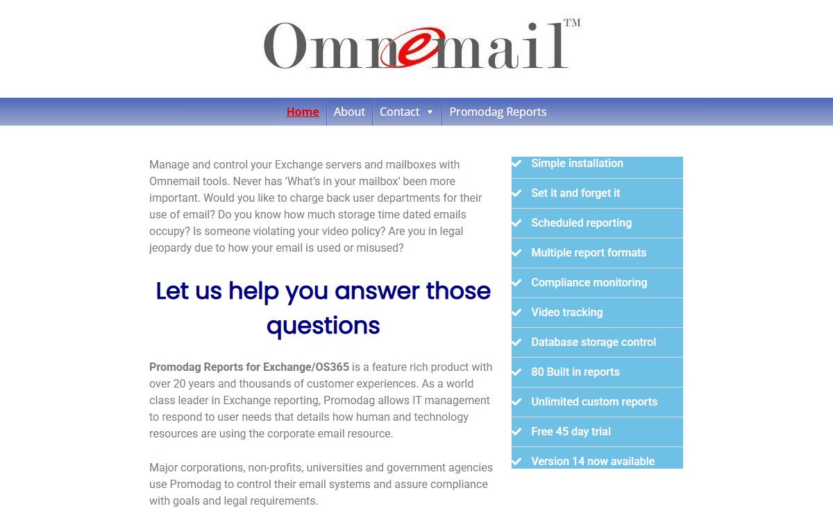 Omnemail supports Promodag for sales and service
