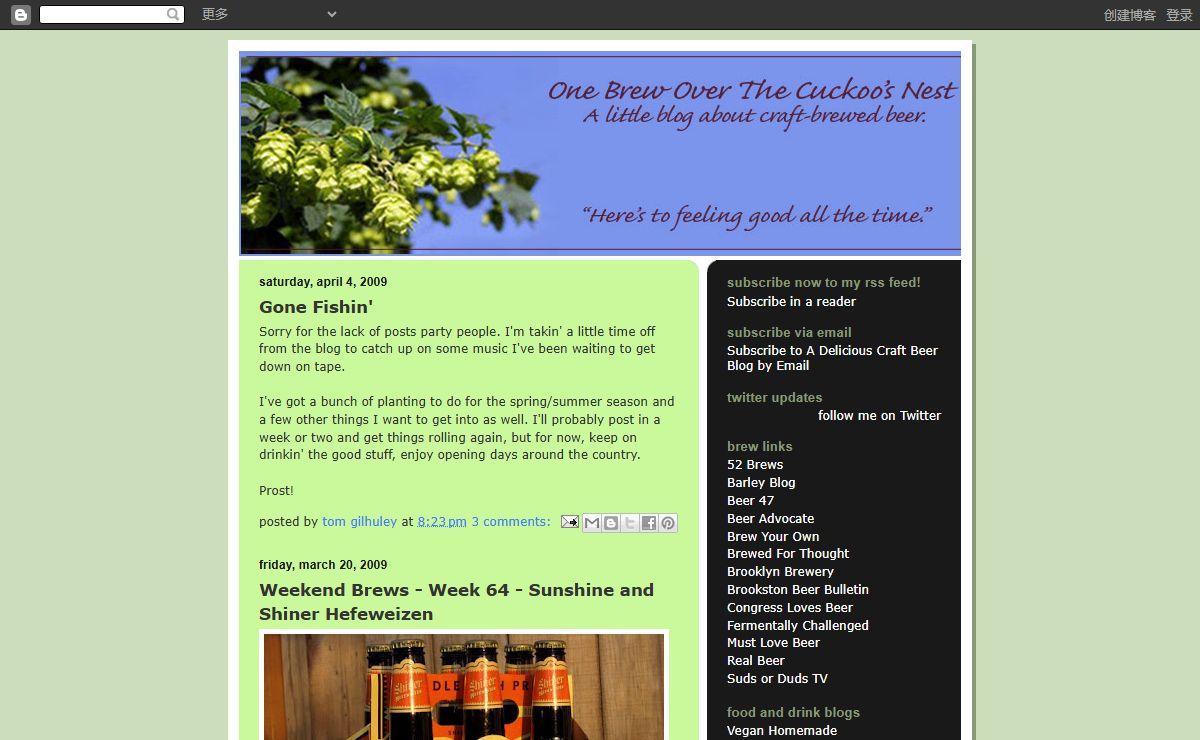 A Delicious Craft Beer Blog - One Brew Over The Cuckoo's Nest