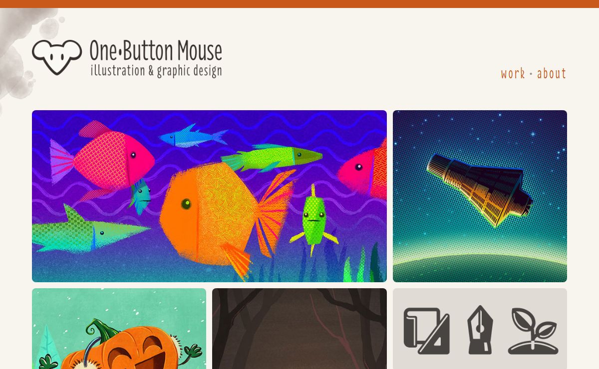 One-Button Mouse - Illustration and Graphic Design