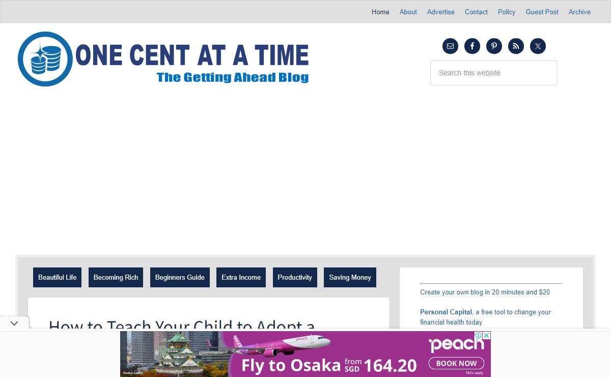 One Cent At A Time - A Personal finance blog to get rich