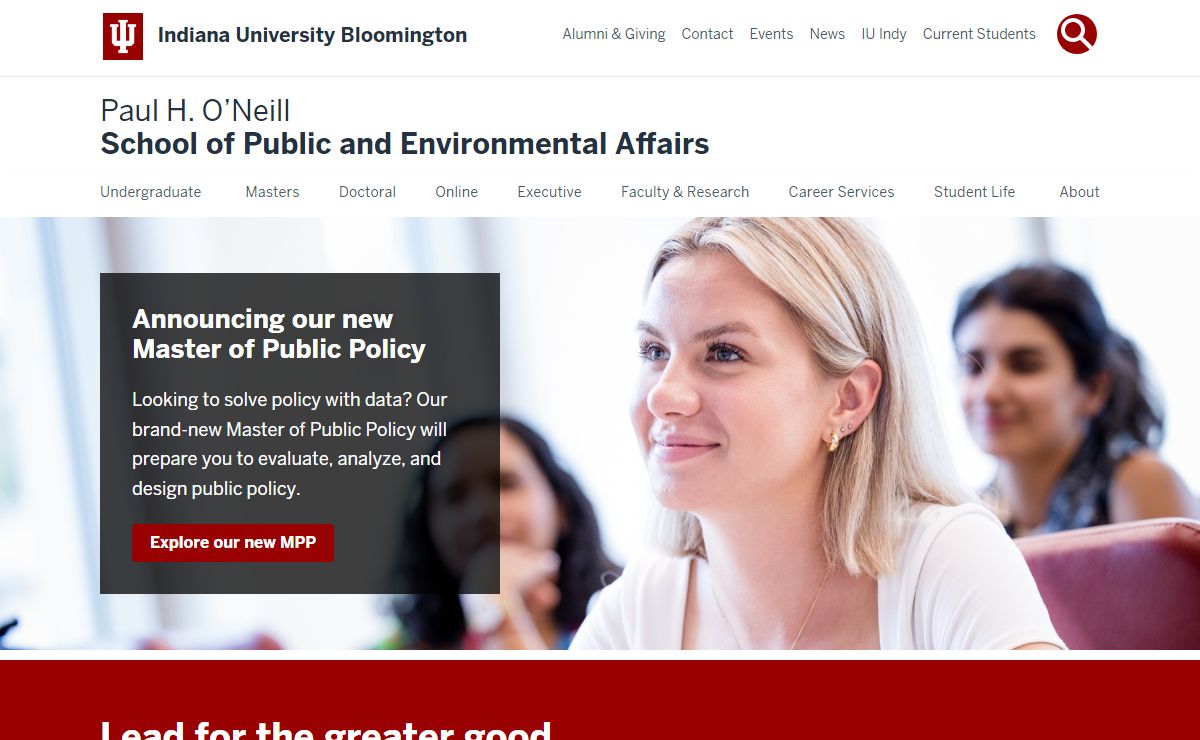 Paul H. O’Neill School of Public and Environmental Affairs: Indiana University Bloomington