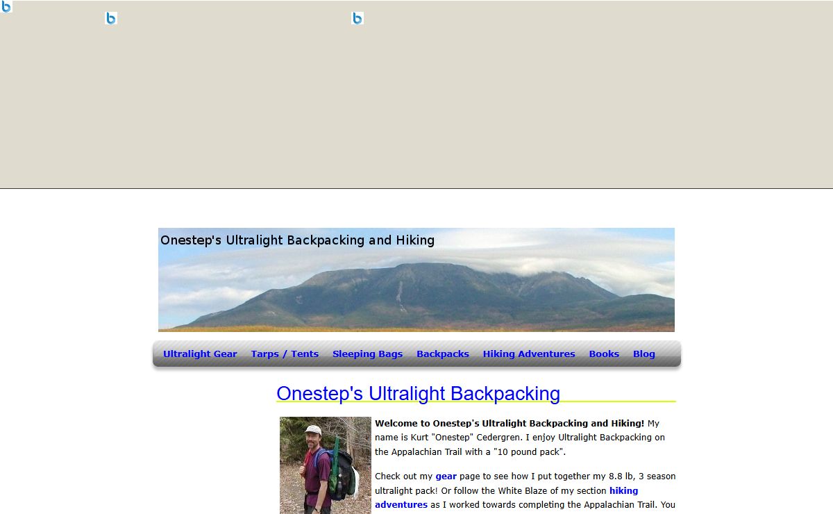 Onestep's Ultralight Backpacking Resource