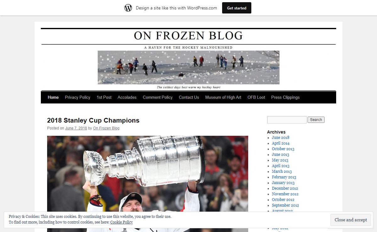 On Frozen Blog | A Haven for the Hockey Malnourished