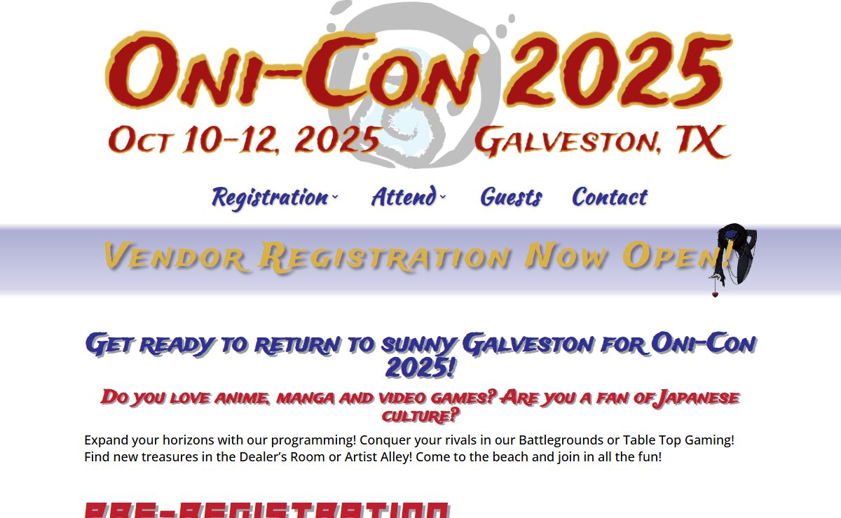 Oni-Con Anime Convention in Galveston Texas (2025) - Oni-Con 2025