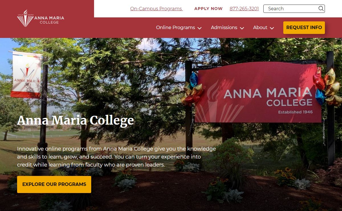 Online Programs - Anna Maria College - Massachusetts