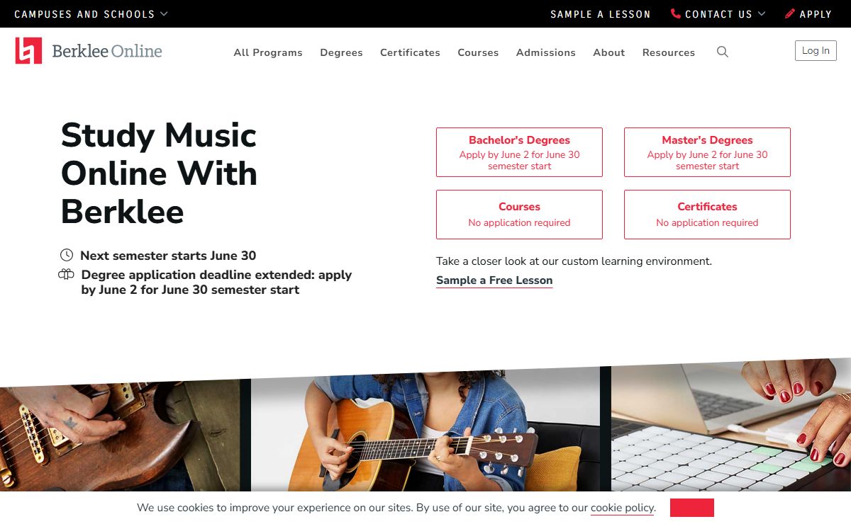 Berklee Online - Master's and Bachelor's Music Degrees, Certificates, and Courses